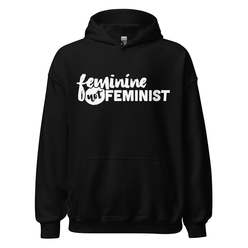 Load image into Gallery viewer, Feminine Not Feminist- Unisex Hoodie