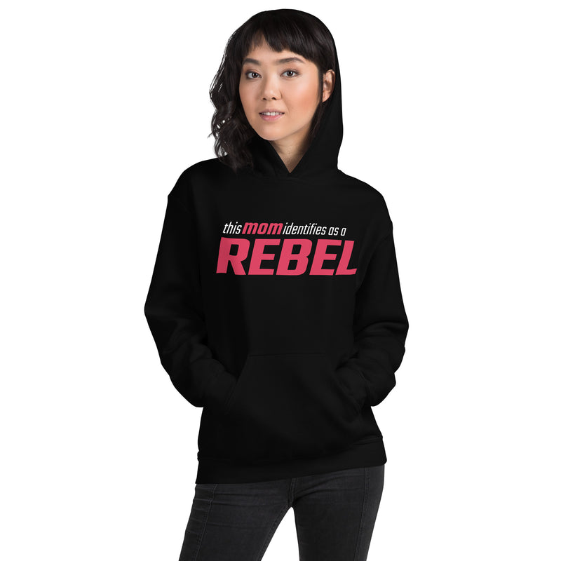 Load image into Gallery viewer, This Mom Identifies as a Rebel- Unisex Hoodie