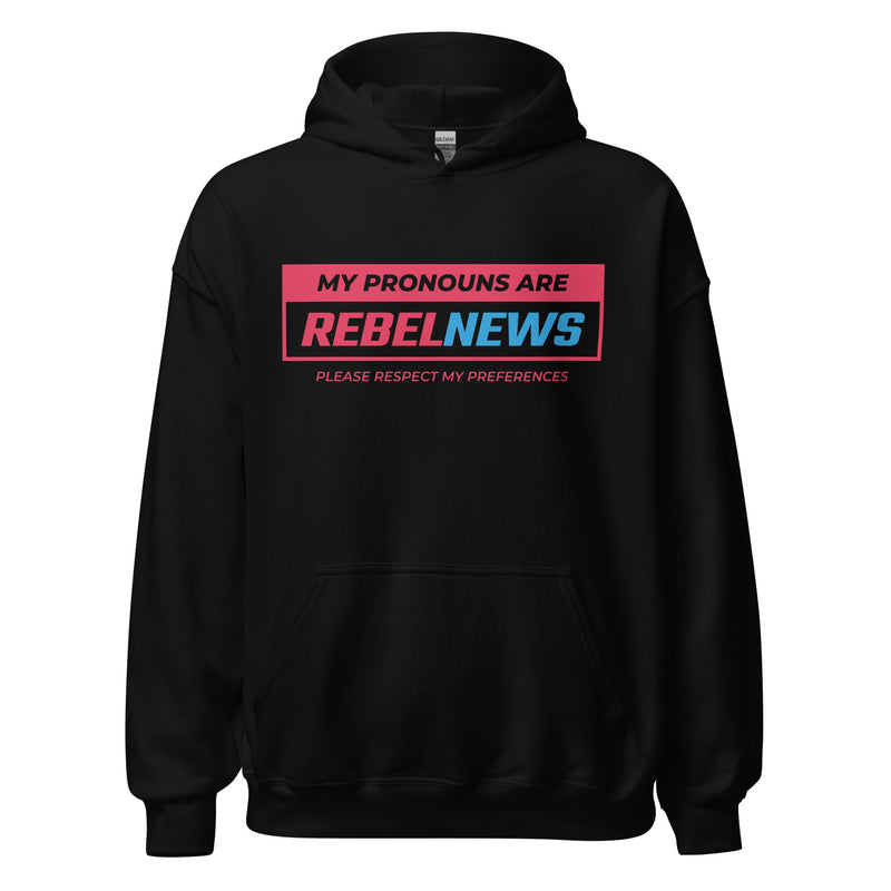 Load image into Gallery viewer, My Pronouns Are Rebel News- Unisex Hoodie
