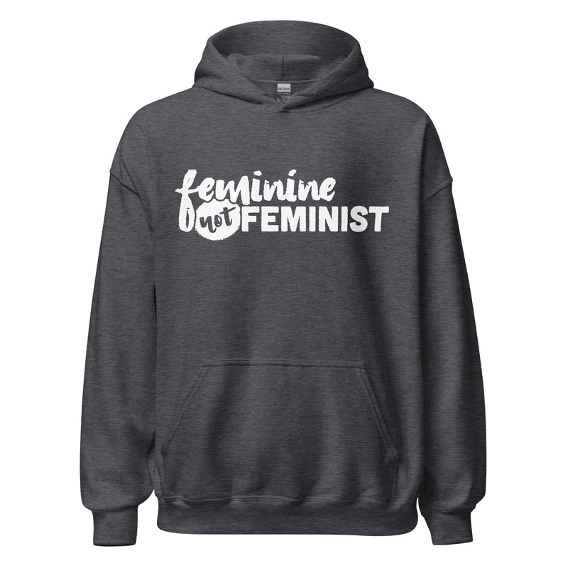 Load image into Gallery viewer, Feminine Not Feminist- Unisex Hoodie