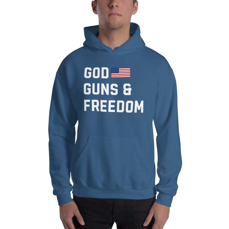 Load image into Gallery viewer, God, Guns & Freedom America-Unisex Hoodie