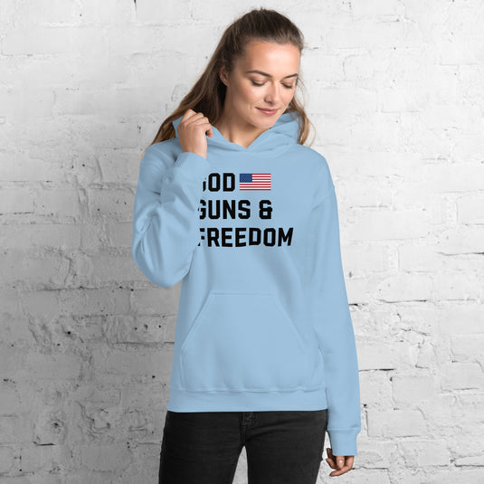 God, Guns & Freedom America-Unisex Hoodie
