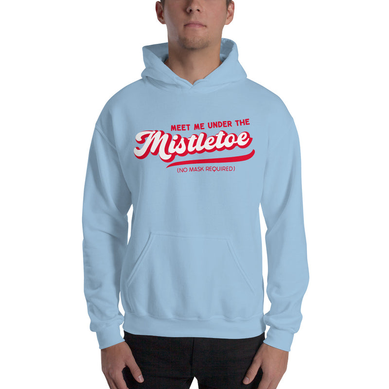 Load image into Gallery viewer, Retro Meet Me Under The Mistletoe (No Mask Required)- Unisex Hoodie