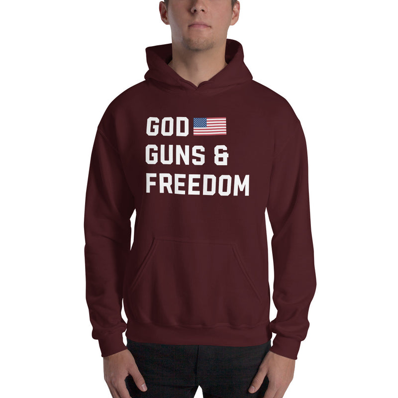 Load image into Gallery viewer, God, Guns & Freedom America-Unisex Hoodie