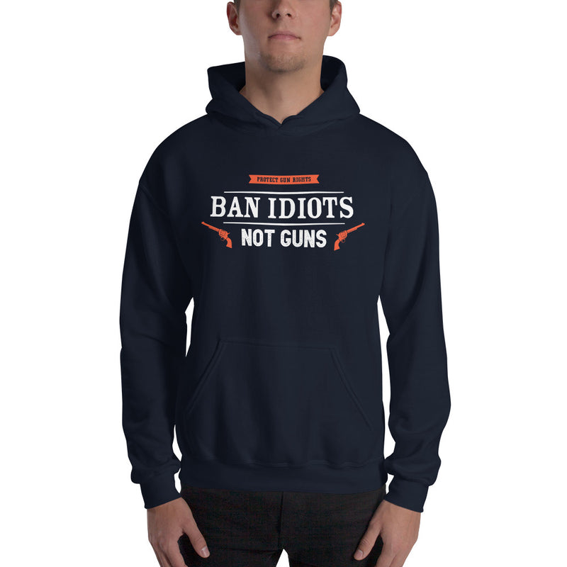 Load image into Gallery viewer, Ban Idiots Not Guns Unisex Hoodie