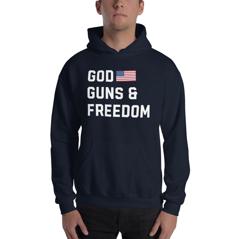Load image into Gallery viewer, God, Guns & Freedom America-Unisex Hoodie
