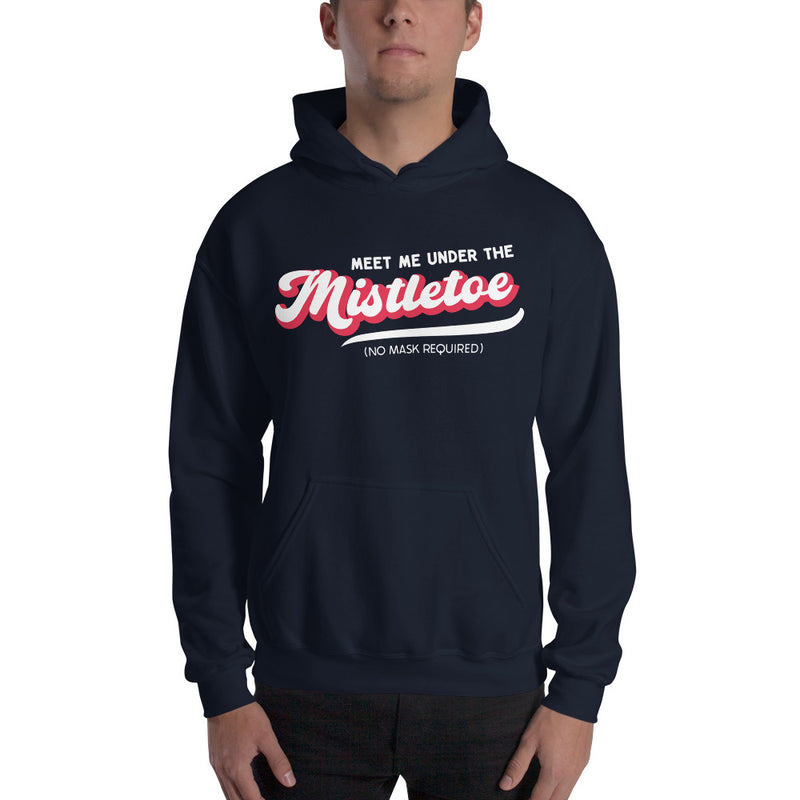 Load image into Gallery viewer, Retro Meet Me Under The Mistletoe (No Mask Required)- Unisex Hoodie
