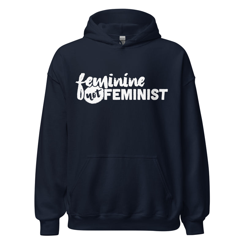 Load image into Gallery viewer, Feminine Not Feminist- Unisex Hoodie