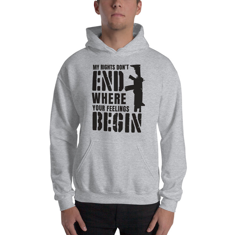 Load image into Gallery viewer, My Rights Don't End Where You're Feelings Begin- Unisex Hoodie