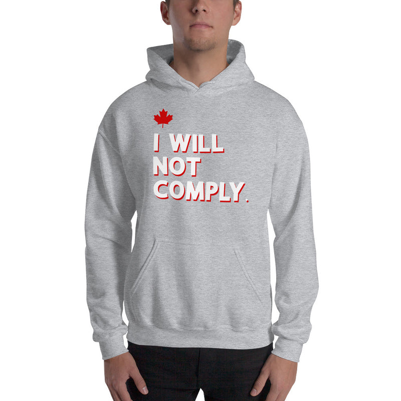Load image into Gallery viewer, I Will Not Comply Maple Leaf-Unisex Hoodie
