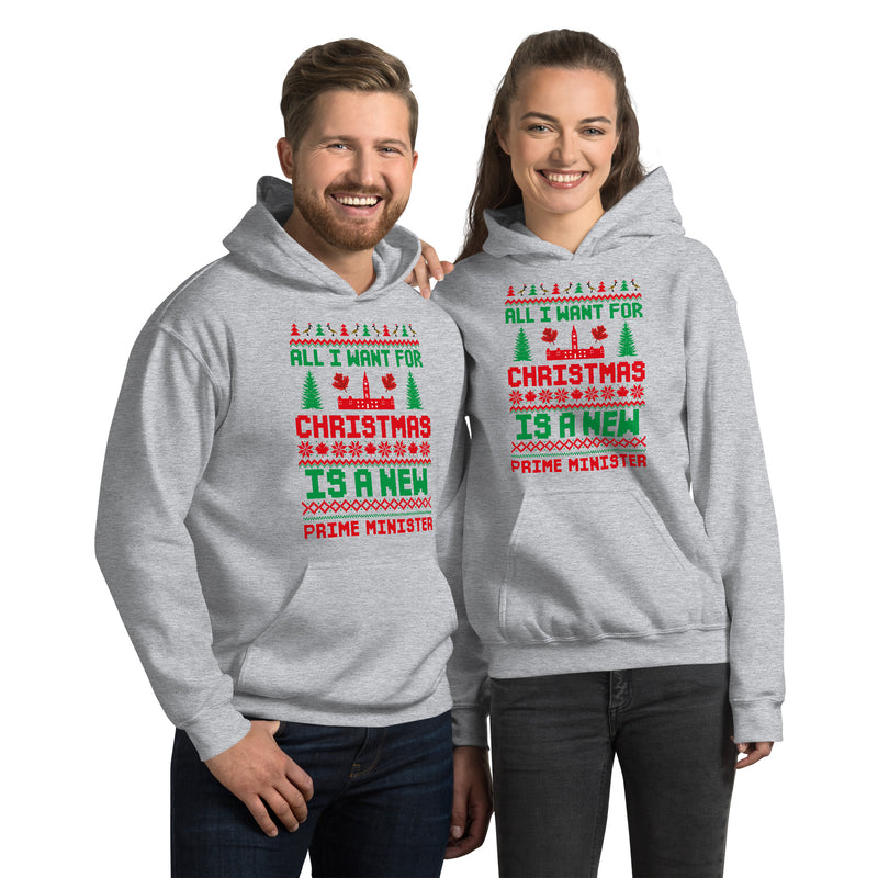 Load image into Gallery viewer, All I Want For Christmas Is A New Prime Minister Unisex Hoodie