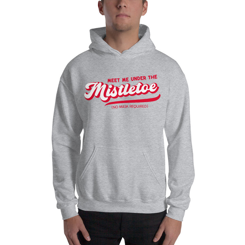 Load image into Gallery viewer, Retro Meet Me Under The Mistletoe (No Mask Required)- Unisex Hoodie