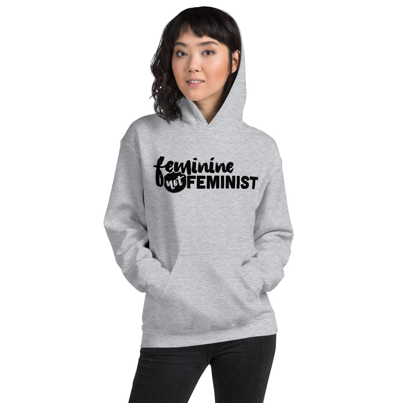 Load image into Gallery viewer, Feminine Not Feminist- Unisex Hoodie