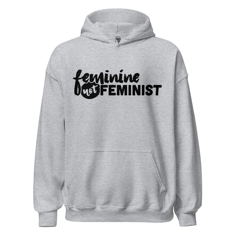 Load image into Gallery viewer, Feminine Not Feminist- Unisex Hoodie