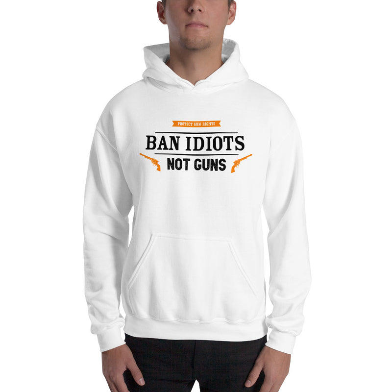 Load image into Gallery viewer, Ban Idiots Not Guns Unisex Hoodie