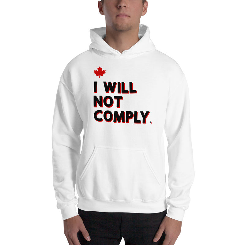 Load image into Gallery viewer, I Will Not Comply Maple Leaf-Unisex Hoodie