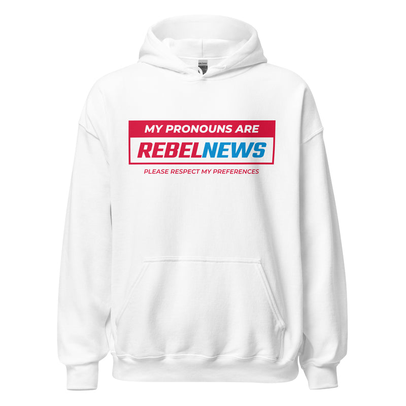 Load image into Gallery viewer, My Pronouns Are Rebel News- Unisex Hoodie