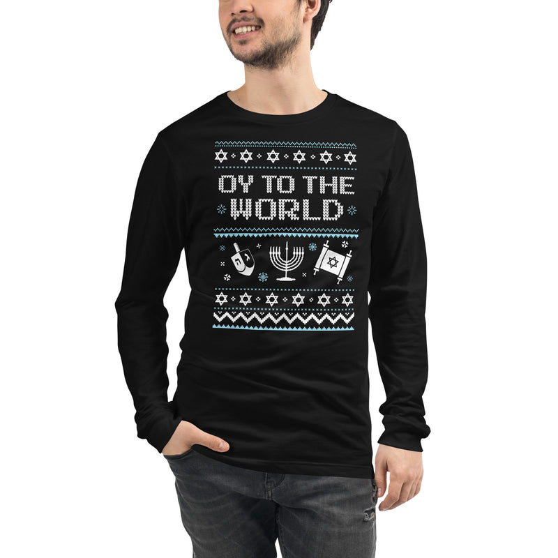 Load image into Gallery viewer, Oy To The World- Unisex Long Sleeve Shirt