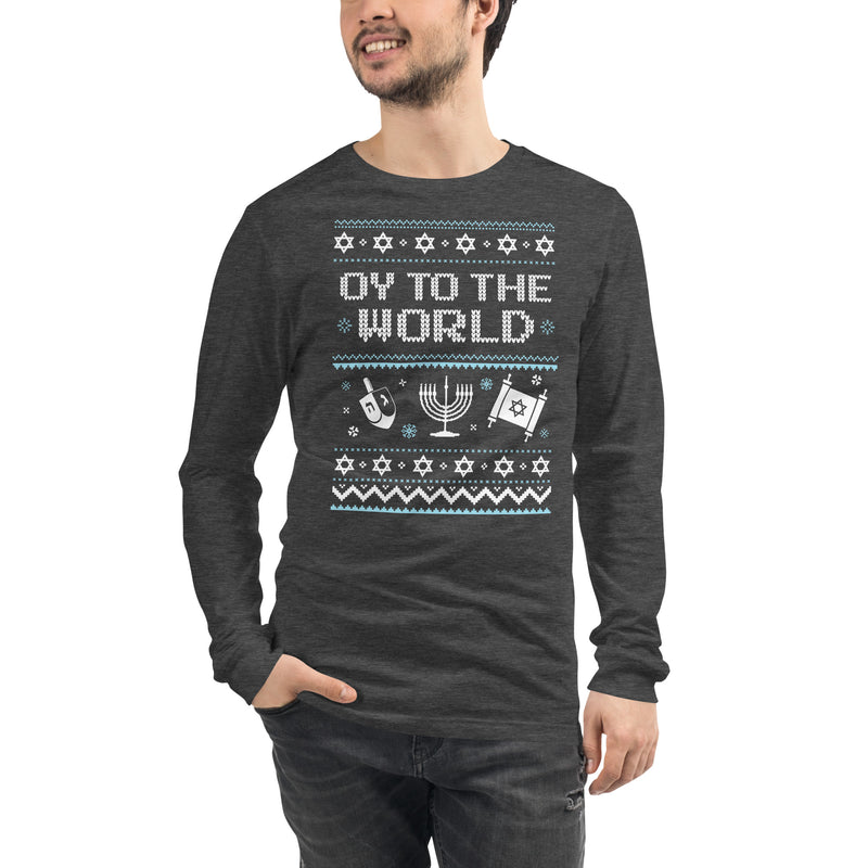 Load image into Gallery viewer, Oy To The World- Unisex Long Sleeve Shirt