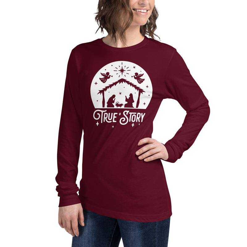 Load image into Gallery viewer, True Story Nativity Unisex Long Sleeve Shirt