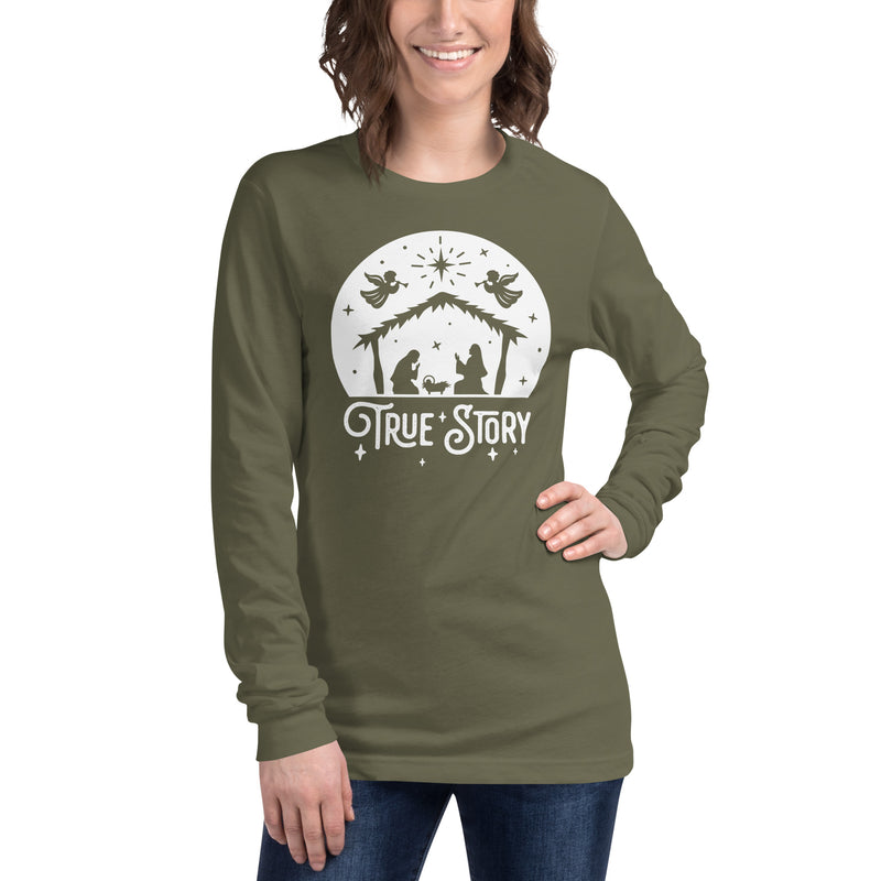 Load image into Gallery viewer, True Story Nativity Unisex Long Sleeve Shirt