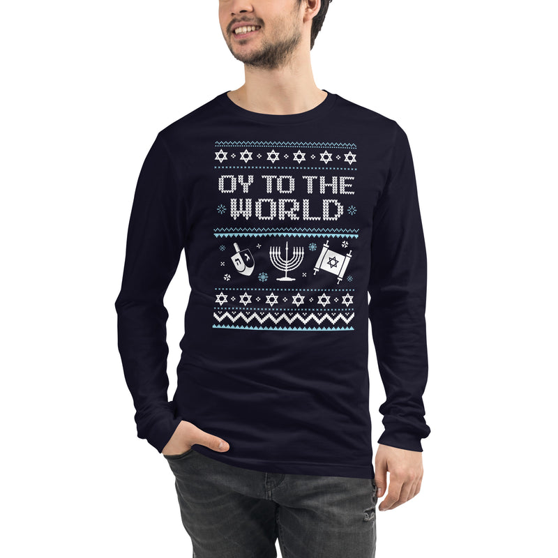 Load image into Gallery viewer, Oy To The World- Unisex Long Sleeve Shirt