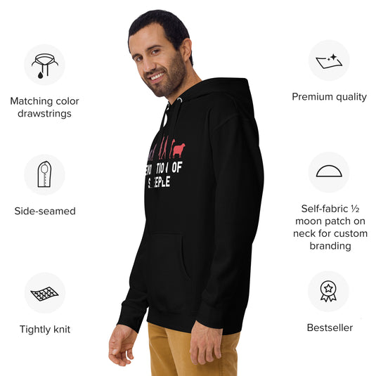 The Evolution of Sheeple-Unisex Hoodie