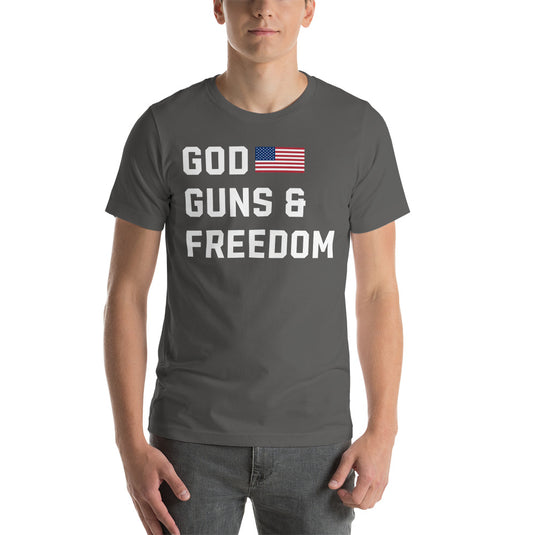 God, Guns & Freedom America- Unisex T-Shirt