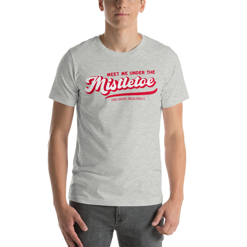 Load image into Gallery viewer, Retro Meet Me Under The Mistletoe (No Mask Required)- Unisex T-Shirt