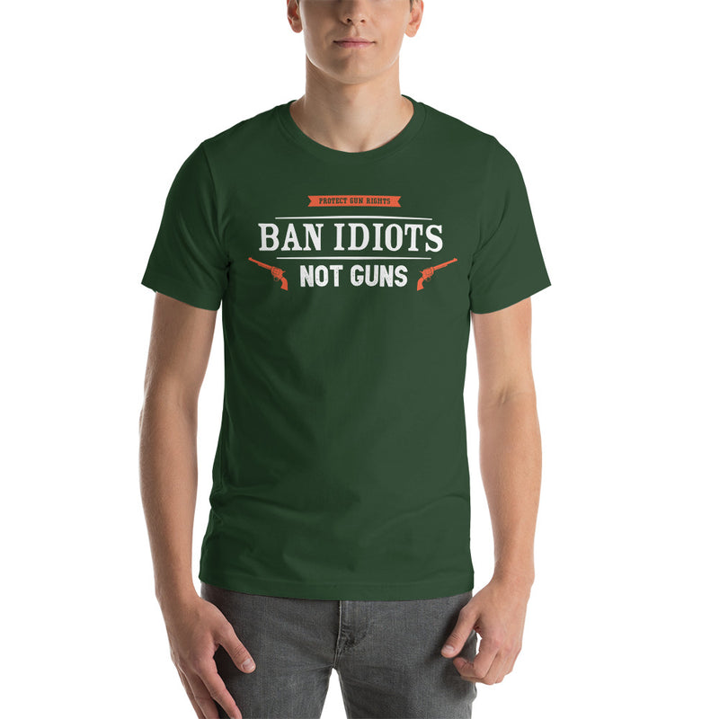 Load image into Gallery viewer, Ban Idiots Not Guns Unisex T-Shirt