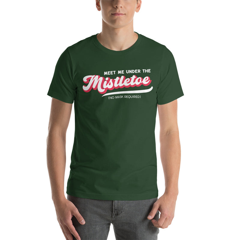 Load image into Gallery viewer, Retro Meet Me Under The Mistletoe (No Mask Required)- Unisex T-Shirt