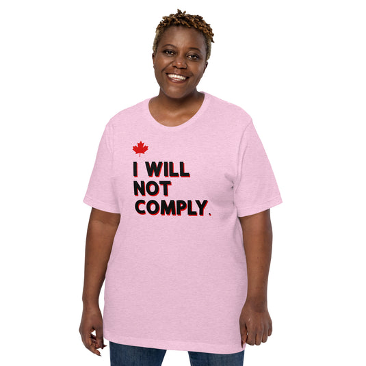 I Will Not Comply Maple Leaf-Unisex T-Shirt