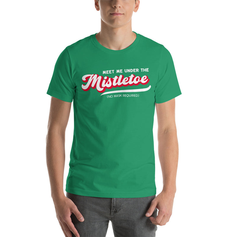 Load image into Gallery viewer, Retro Meet Me Under The Mistletoe (No Mask Required)- Unisex T-Shirt