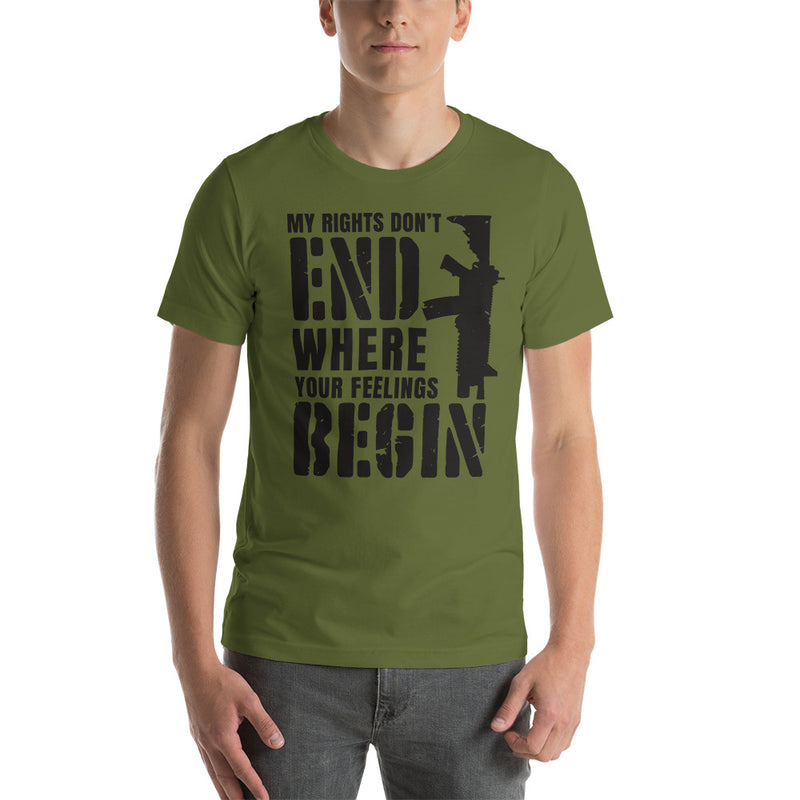 Load image into Gallery viewer, My Rights Don't End Where Your Feelings Begin-Unisex T-Shirt