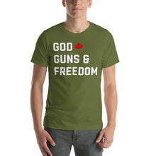 Load image into Gallery viewer, God, Guns &amp; Freedom Canada- Unisex T-Shirt
