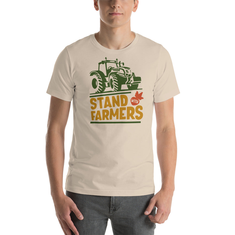 トップス GARMENT REPRODUCTION STAND FARMER SHIRT Rebel News | Stand with Farmers-Unisex T-Shirt
