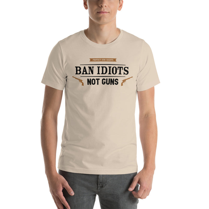 Load image into Gallery viewer, Ban Idiots Not Guns Unisex T-Shirt