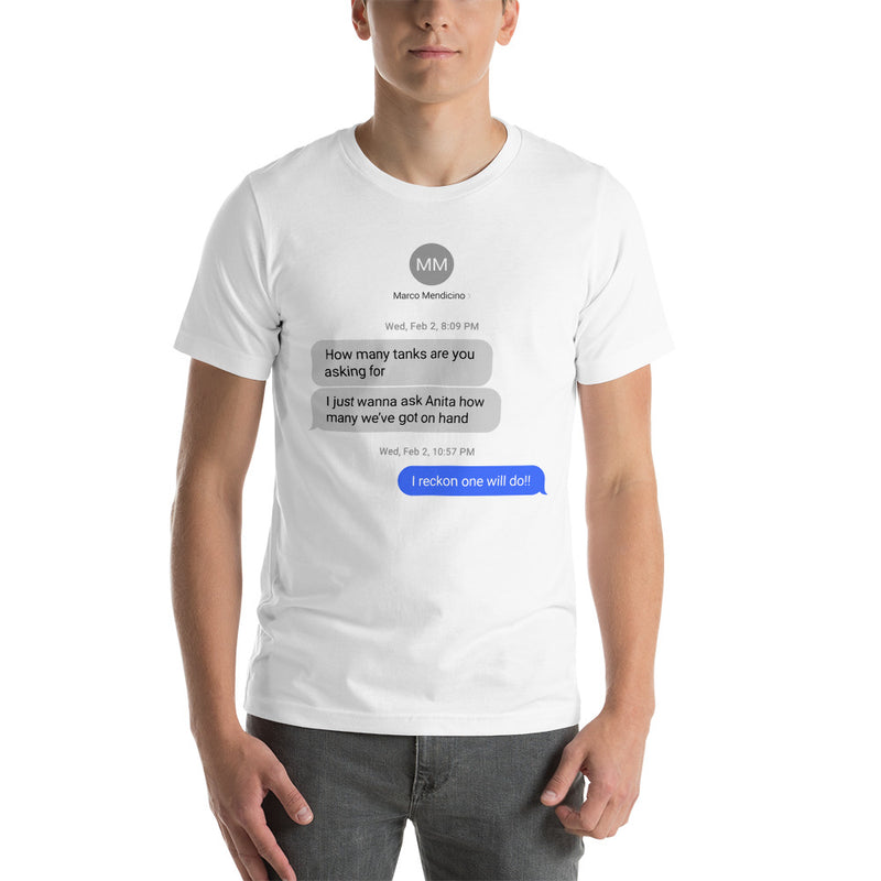 Load image into Gallery viewer, Marco Mendicino 'How Many Tanks' - Unisex T-Shirt