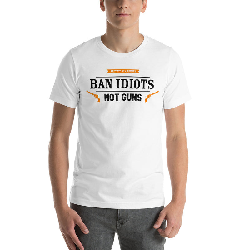 Load image into Gallery viewer, Ban Idiots Not Guns Unisex T-Shirt