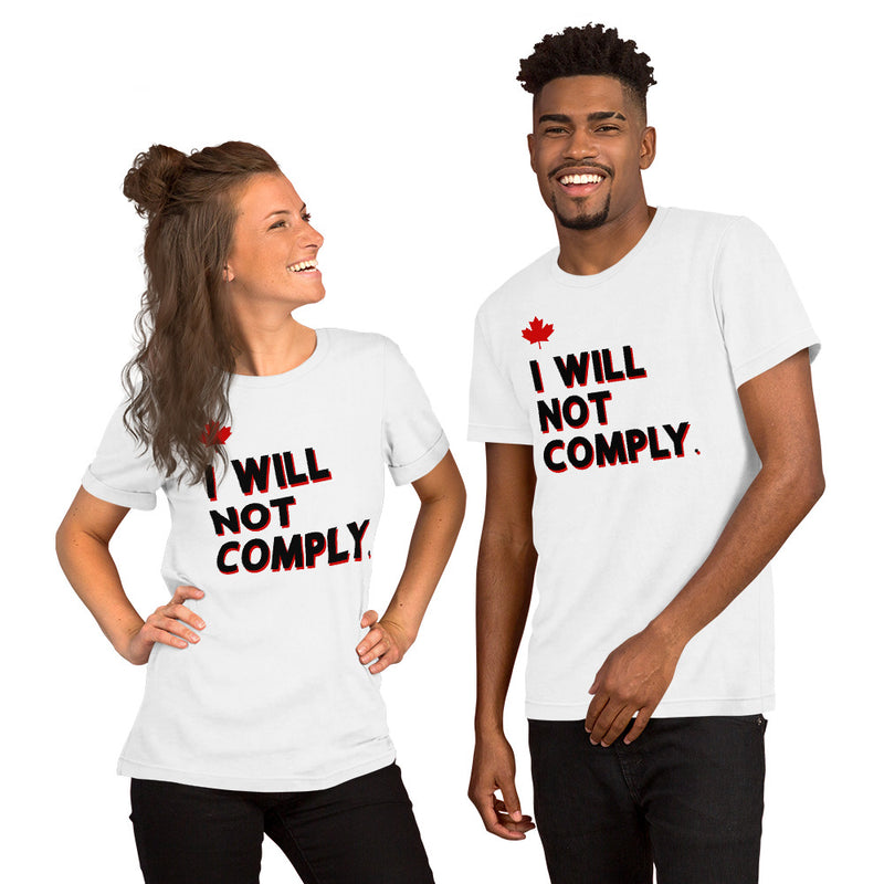 Load image into Gallery viewer, I Will Not Comply Maple Leaf-Unisex T-Shirt