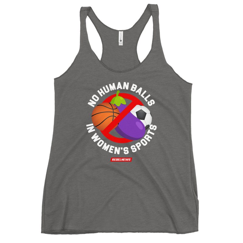 Load image into Gallery viewer, No Human Balls! Women's Racerback Tank