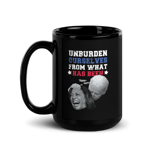 Unburden Ourselves Black Glossy Mug