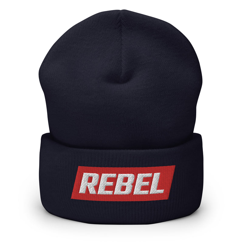 Load image into Gallery viewer, REBEL Logo- Cuffed Beanie
