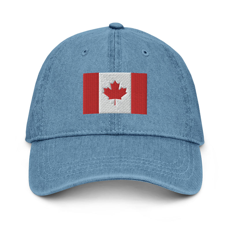 Load image into Gallery viewer, Canada Flag- Denim Hat
