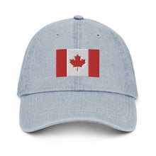 Load image into Gallery viewer, Canada Flag- Denim Hat
