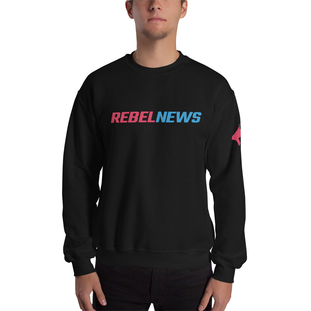 Rebel News Typography Logo- Unisex Crew Neck