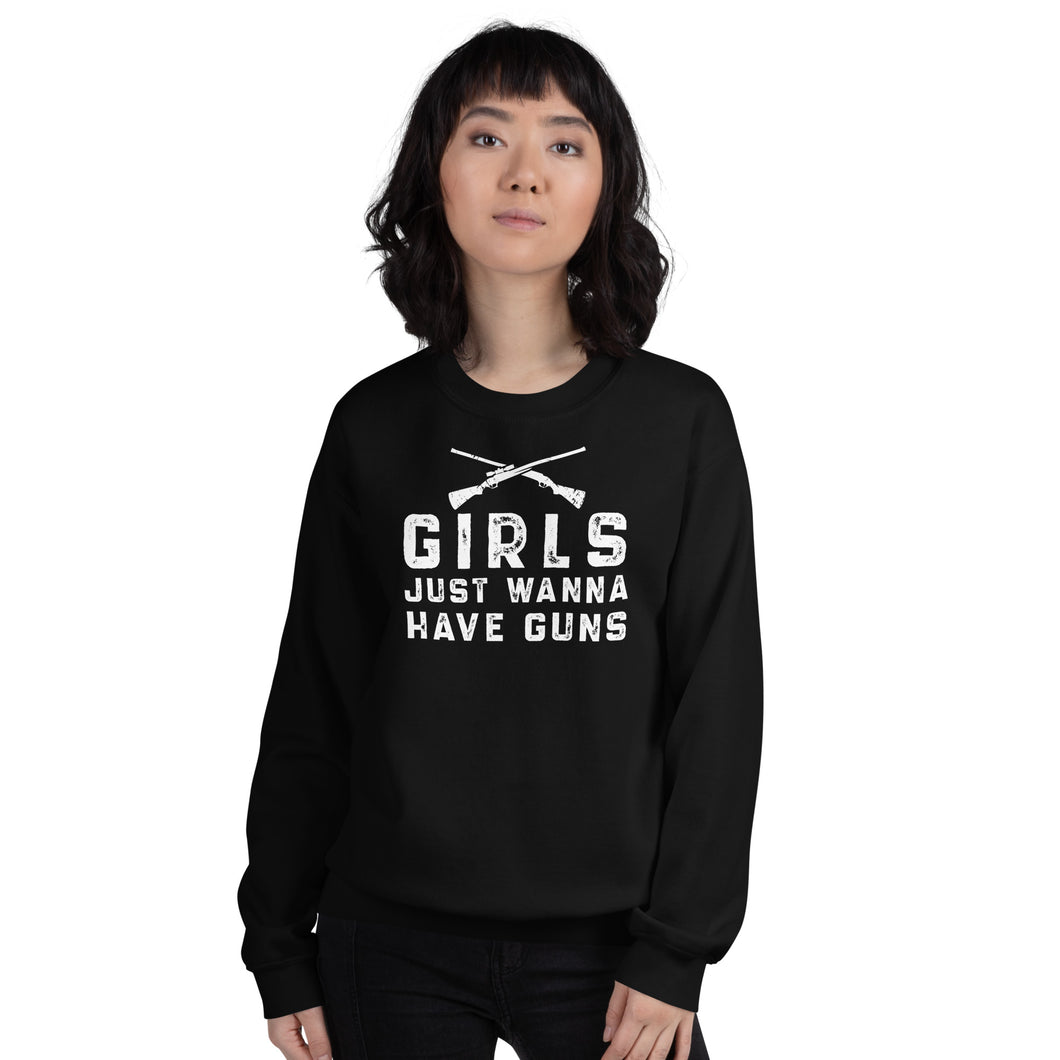 Girls Just Wanna Have Guns-Unisex Crew Neck