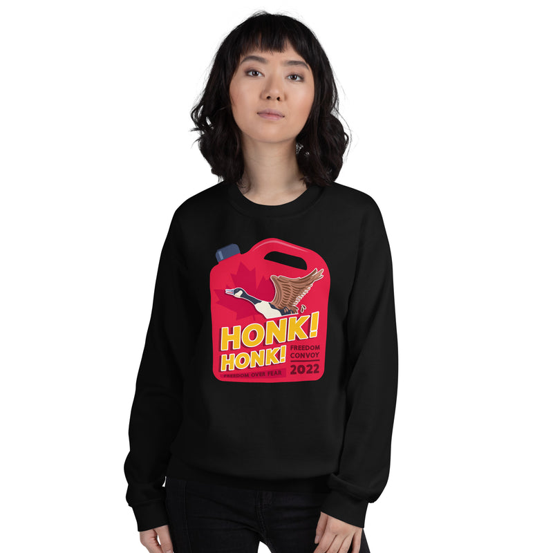 Load image into Gallery viewer, Honk! Honk! Jerrycan Goose Unisex Sweatshirt
