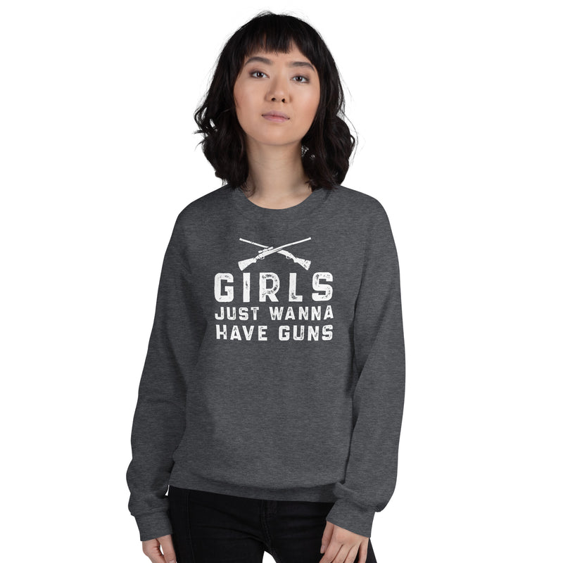 Load image into Gallery viewer, Girls Just Wanna Have Guns Unisex Sweatshirt
