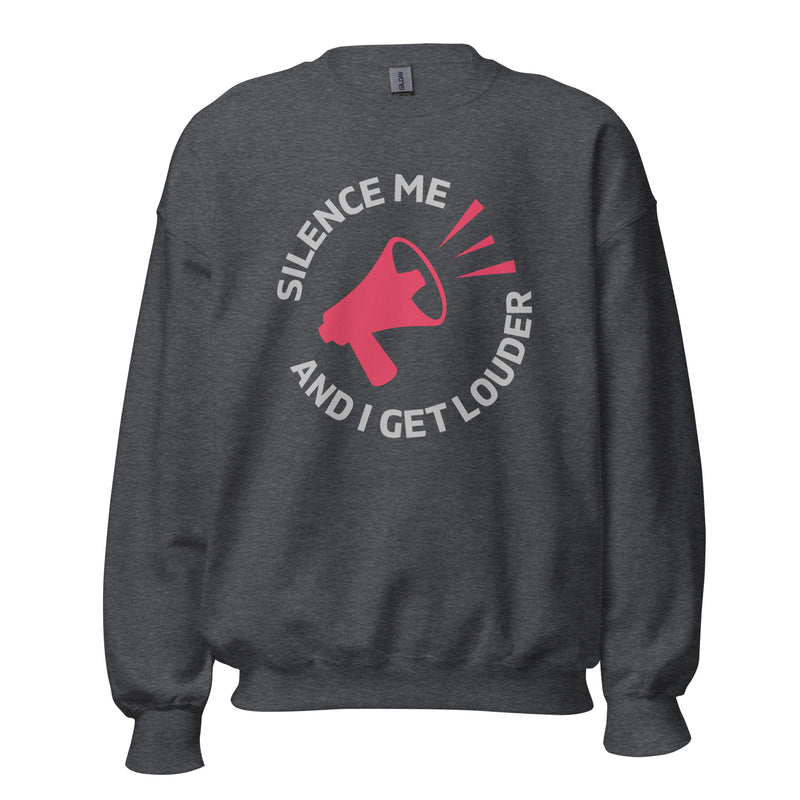Load image into Gallery viewer, Silence Me and I Get Louder Rebel Horn Unisex Sweatshirt
